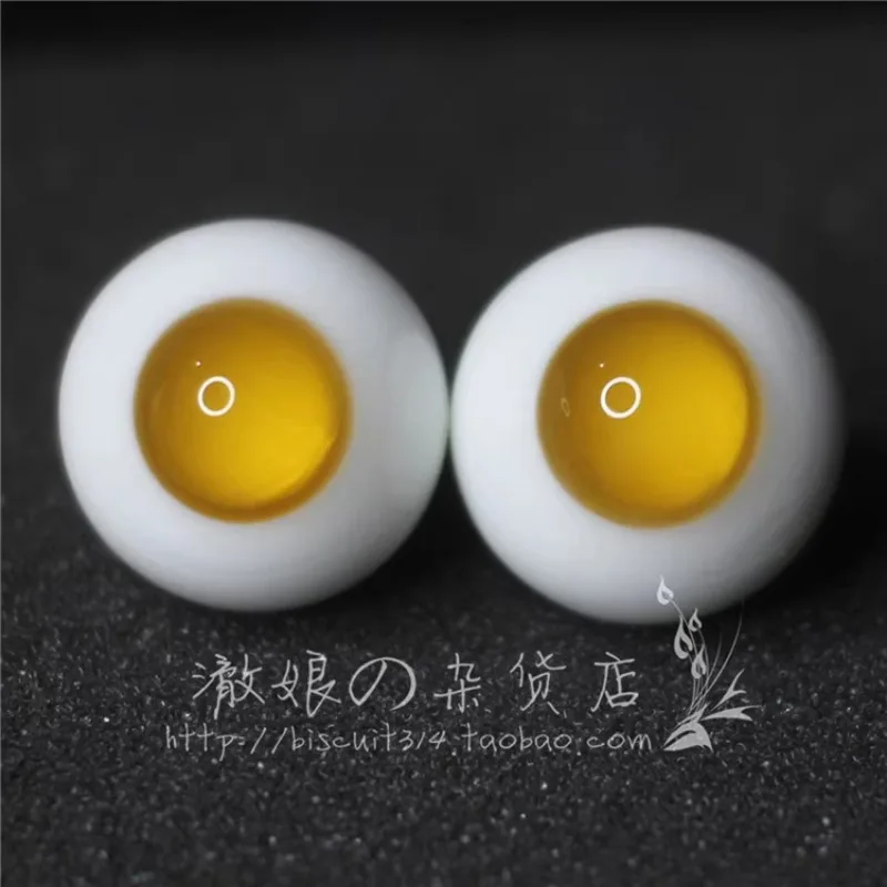 BJD Baby Eyes 1618mm Orange Yellow Pupilless Eyes 1214mm Glass Eyes Doll Accessories