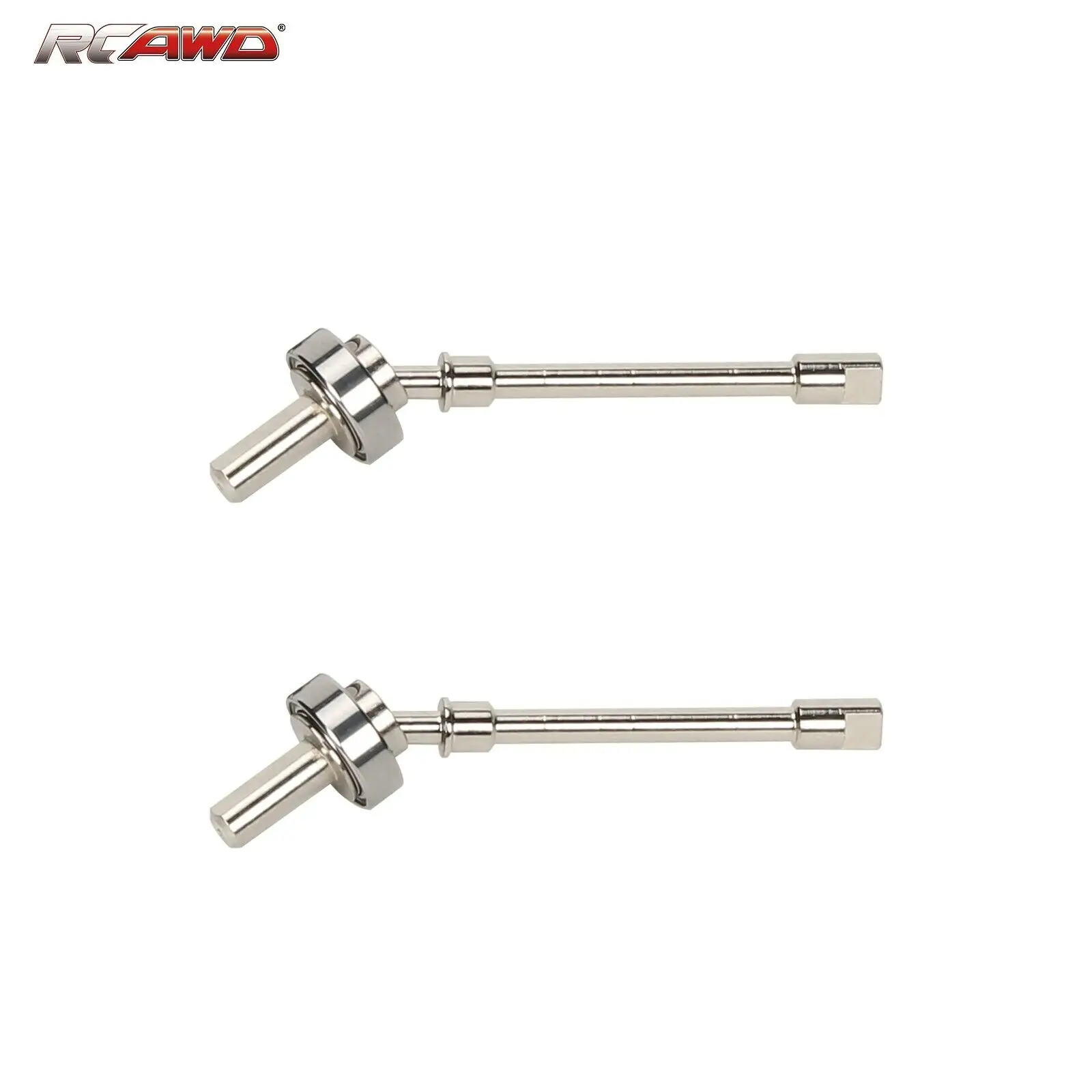 2x #45 steel front portal CVD drive shaft axle with ball bearing for RCAWD front portal axle for Axial 1-24  SCX24 crawlers