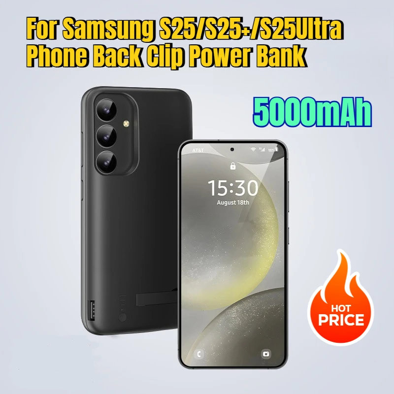 

5000mAh for Samsung S25/S25+/S25Ultra Phone Back Clip Power Bank