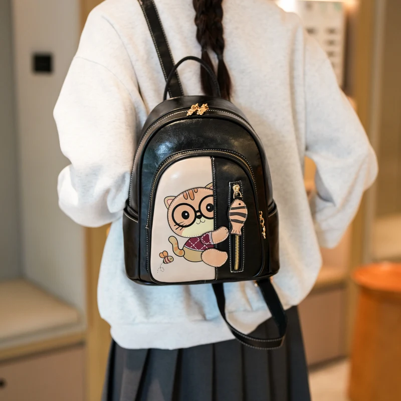 حقيبة ظهر نسائية غير رسمية ذات سعة كبيرة لعام 2026 حقيبة ركاب متعددة الاستخدامات خفيفة فاخرة من البولي يوريثان حقائب ظهر نسائية للنساء #6