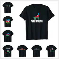 2022 lato azerbejdżan azerbejdżan flaga wilk t-shirty dla mężczyzn kobiety UNISEX T Shirt topy hip-hopowe koszulki bawełniane