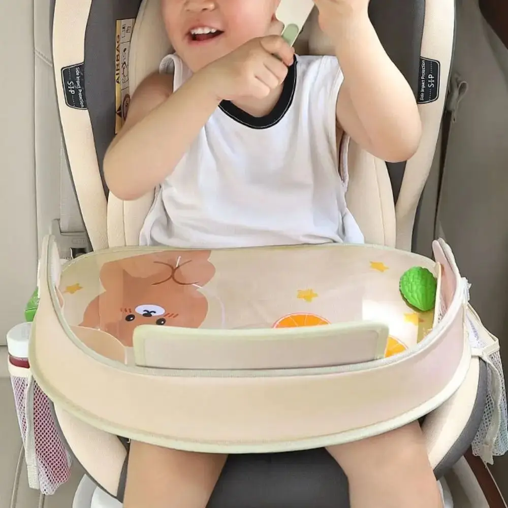 Multifunction Cartoon Baby Car Seat Tray Bear Rabbit Holder Desk Ox Cloth Dining Tray Car Tray Table Car Dining Plate