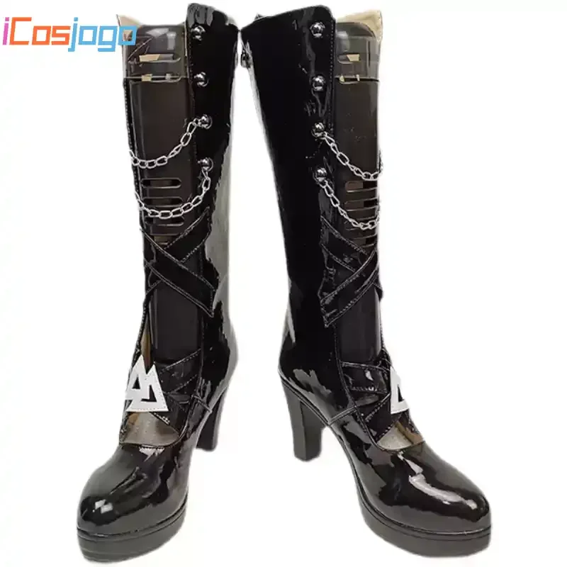 arknights-	-chaussures-de-cosplay-spectre-the-unchained-bottes-de-carnaval-d'halloween-chaussures-en-cuir-pu-accessoire-de-costume-de-cosplay