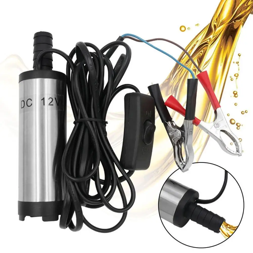 

12V Portable Electric Submersible Oil Pump For Fuel/Diesel/Oil/Water Transfer Electric Diesel Oil Water Transfer Pump With Clips