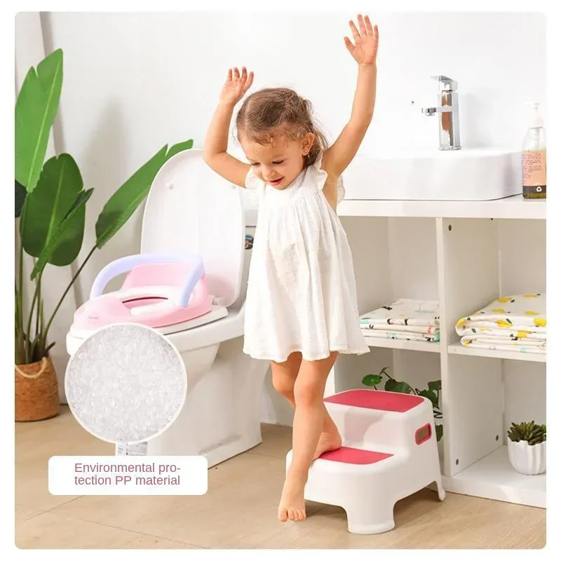 ww-Children's Ottoman Baby Step Chair Stool Small Bench Hand Washing Step Children's Stool Non-Slip