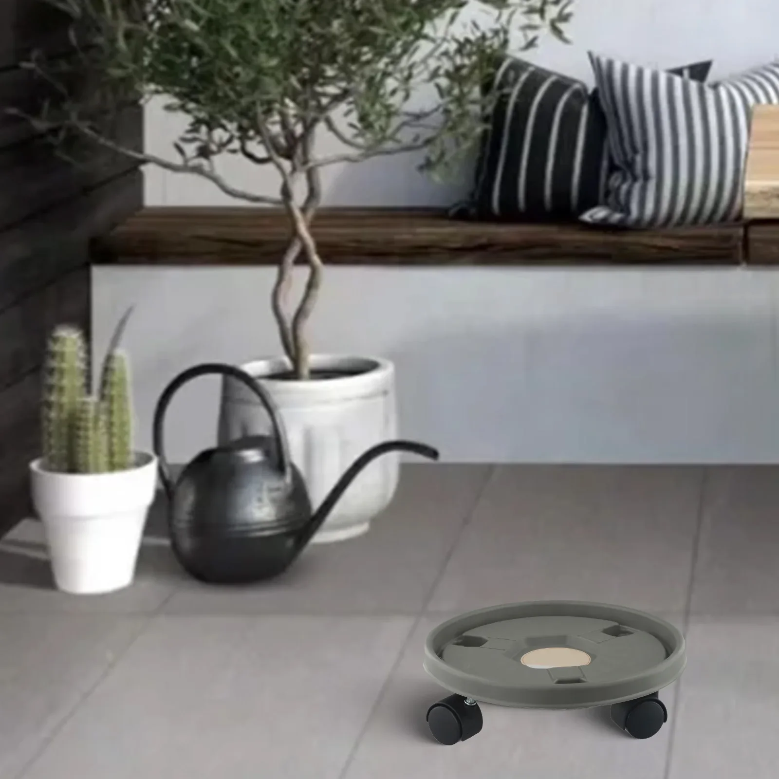 Flower Pot Base Wheels Plant Support Roller Flower Pot Base Movable Tray Fitment Maneuverability Pallets Resin
