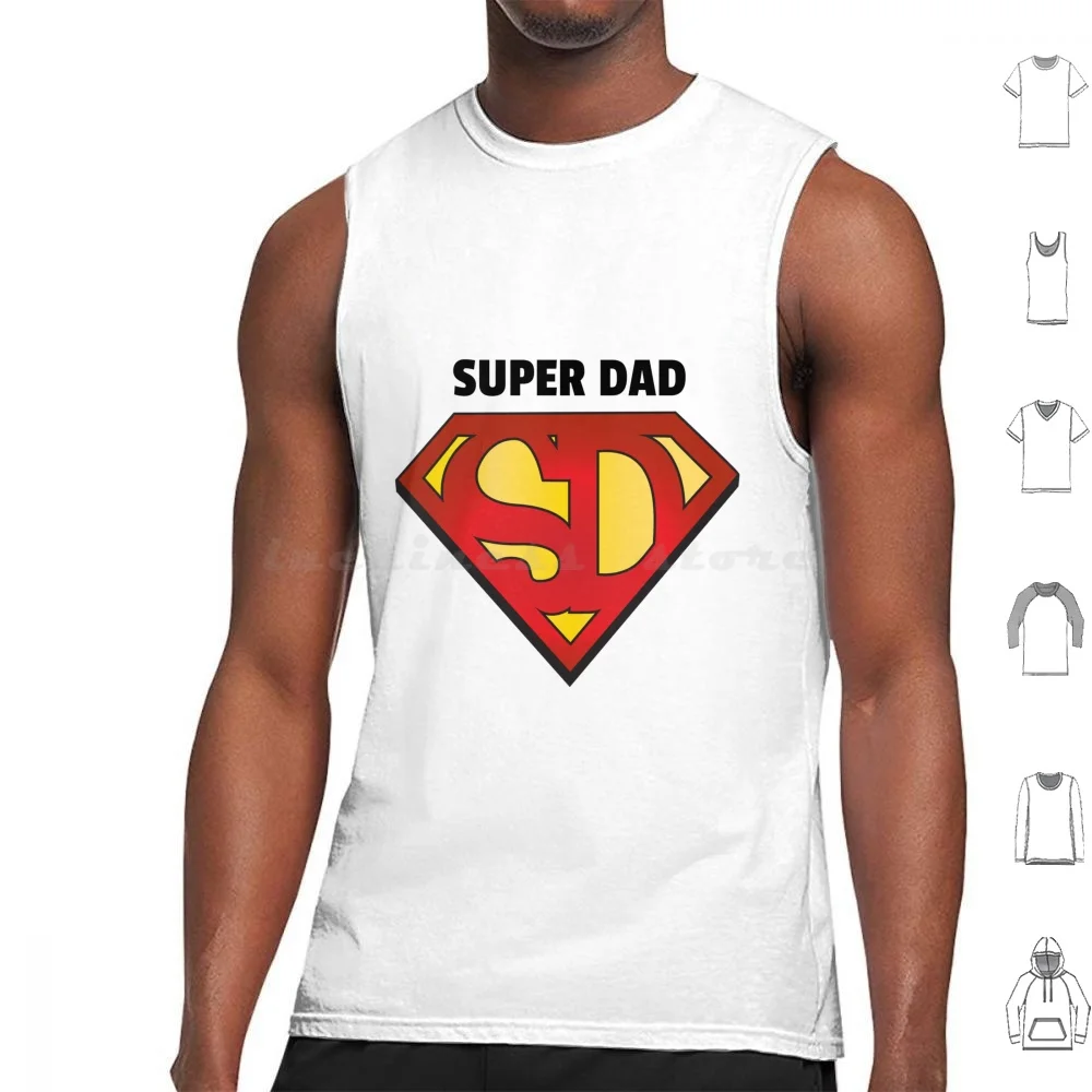 Camiseta de Super papá, regalo de cumpleaños y Navidad para el Día del Padre, camisetas sin mangas, chaleco sin mangas para padre, papá, padre, abuelo, papá