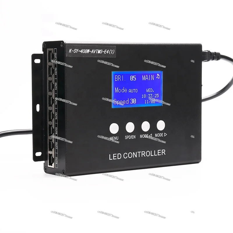 K-SY-408 8CH output over 10,000 dots support led pixel light time tunnel controller with voice and music control function,UCS512