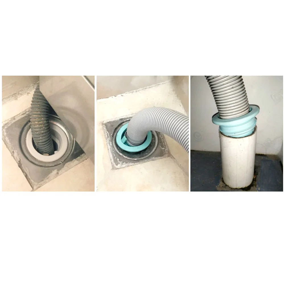 

4pcs Silicone Sealing Ring For Floor Drain Waterproof Odor Resistant Insect Proof Fit Washing Machine Sewer Drain Flexible