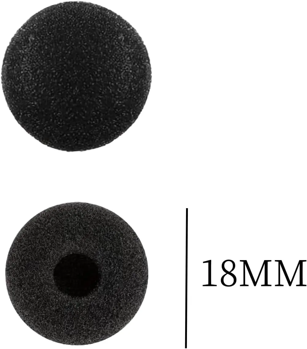 50pcs Earbud Sponge Cover Protector Soft Foam Tips Cushions 18mm Replacement for Walkie Talkies Headphones Earbuds  Headsets