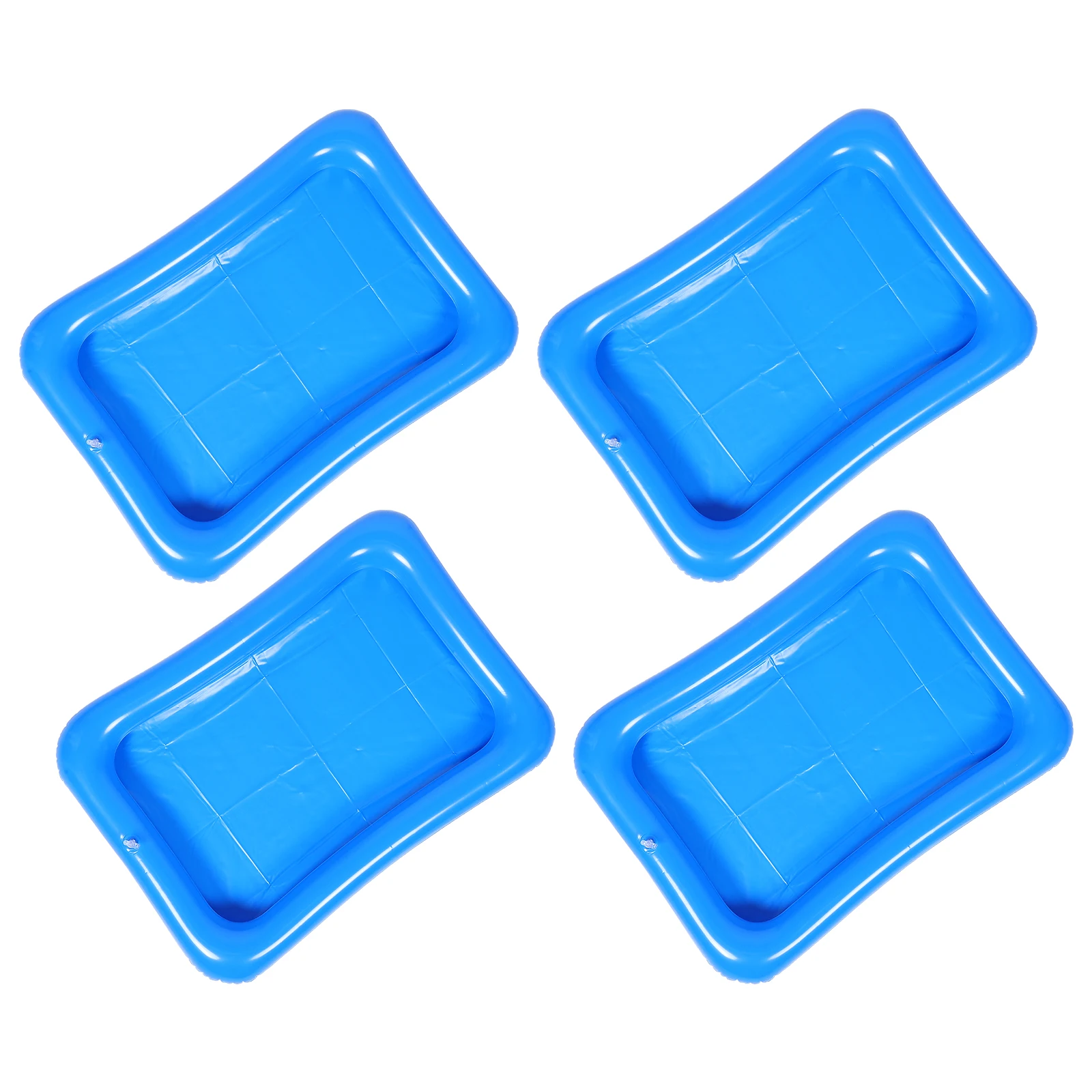 

4 Pcs Beach Inflatable Fishing Pool Party Swimming Pvc Floating Outdoor Sand Tray