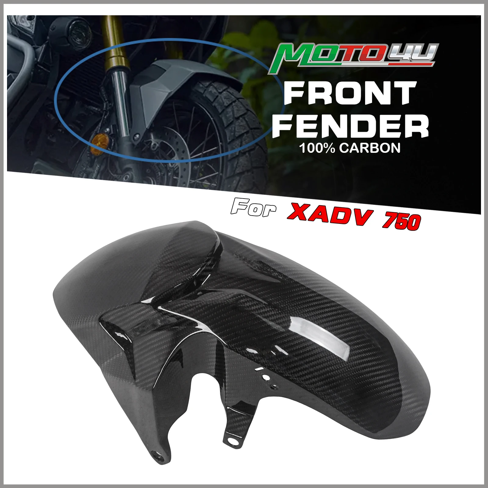 

For Honda X-ADV 750 XADV750 2017 2018 2019 2020 2021 Real Carbon Fiber Front Fender Mudguard Cover Protector Motorcycle Fairing