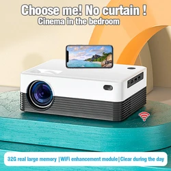 Mini Portable 4K Projector for Smartphone Ultra HD 1280X720p 5G WiFi Android 10 BT5.0 Home Theater Outdoor LED Smart Projector