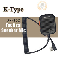 Baofeng AR-152 Tactical Speaker Microphone UV16 Walkie Talkie Army Military Mic For UV-16 BF-888S UV-5R PLUS UV-82 UV-17 UV-10R