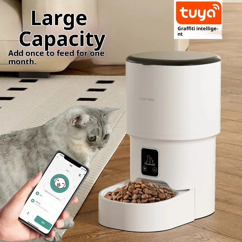 

WiFi Smart Pet Feeder-APP Controlled Auto Dispenser with Programmable Timer,4L Large Capacity for Cats & Dogs(CE/FCC Certified)