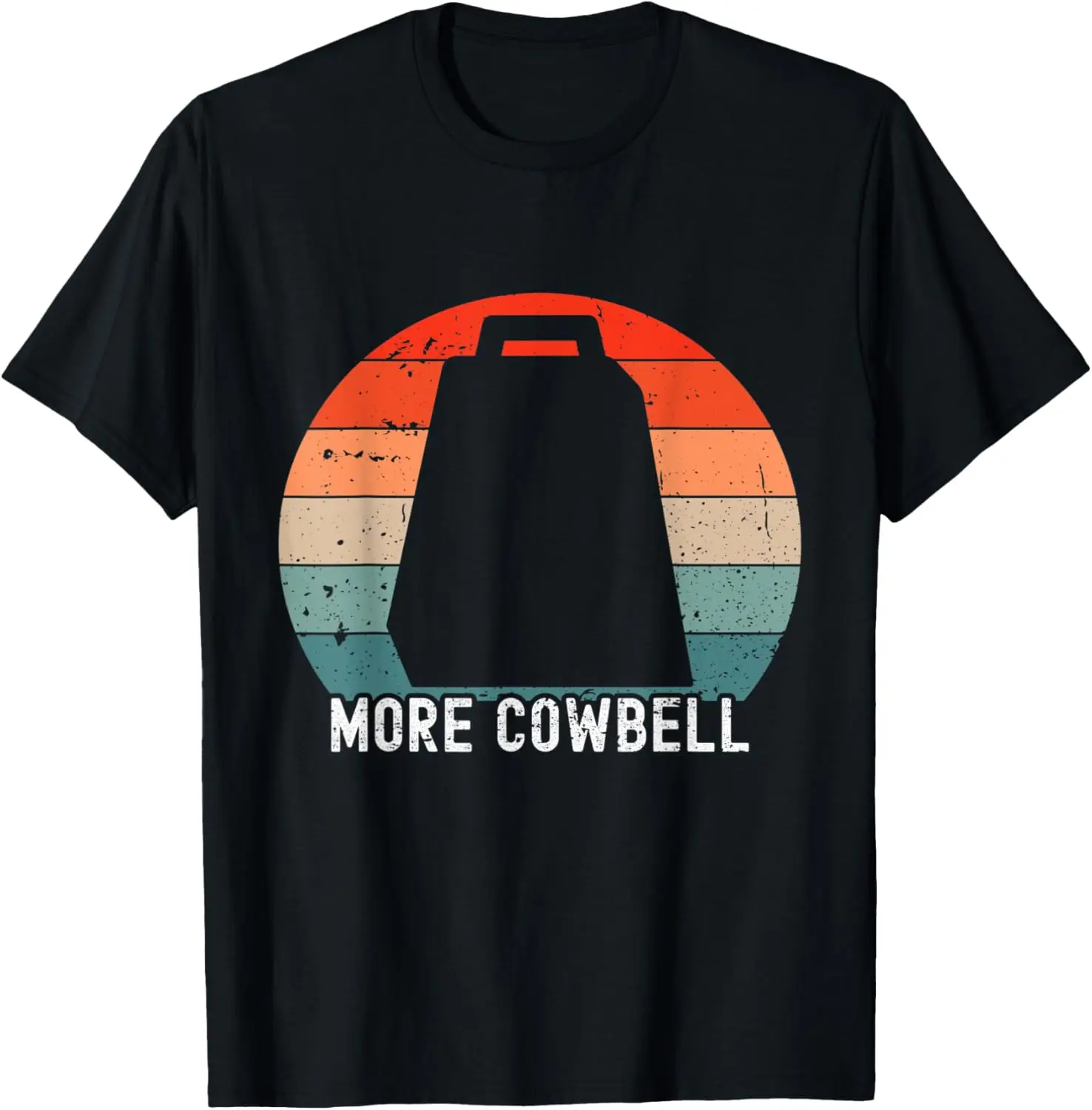 

Cow Bell More Cowbell Vintage Funny Drummer Cowbell Funny T-Shirt
