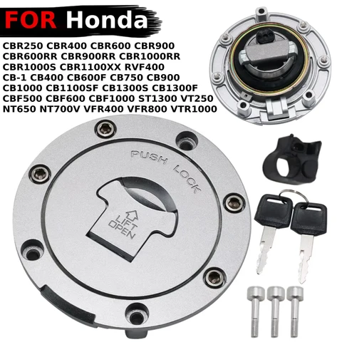 Для Honda CB400F CB600F CB750 CB1000 CB900 CB919 CB1300F CB1300S CB1100SF CB1000R CBF500 CBF600 крышка топливного газа с крышкой ключ бак