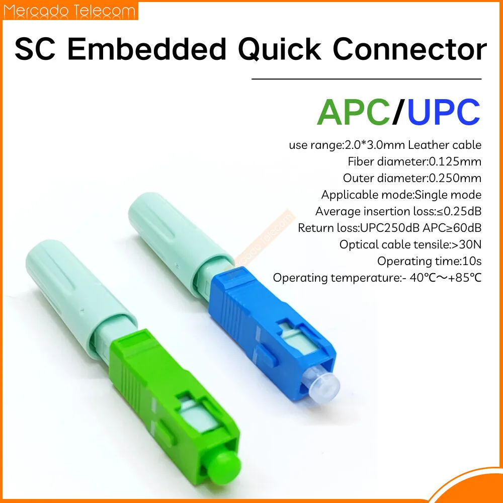 

New SC APC SM quick Optical Connector FTTH Tool Cold Connector Tool SC UPC Fiber Optic Fast Connector