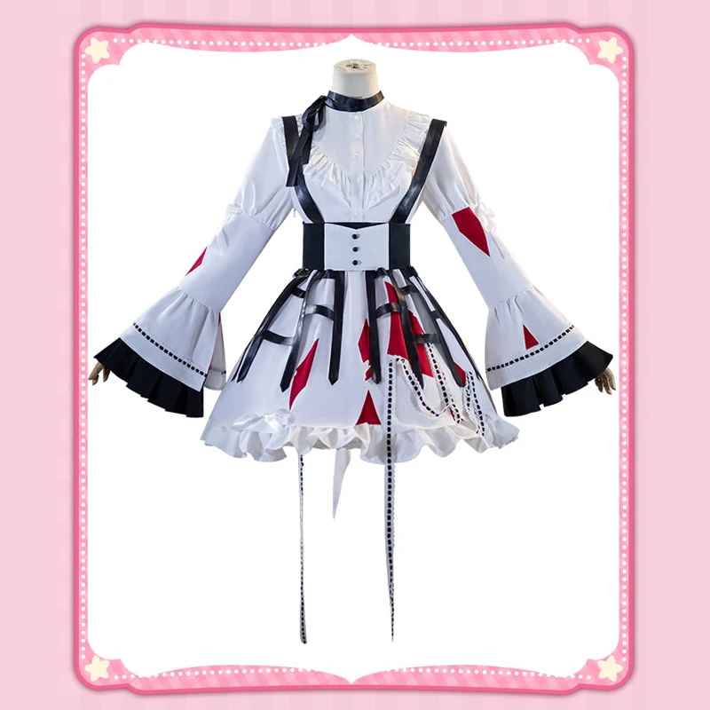 

The Game Project Sekai Cos Akiyama Mizuki Cosplay Box 5 activity Female back strap white dress Female Outfit E