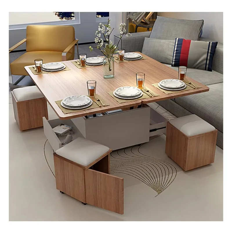 Enhance the multi-functional adjustable dining table smart coffee table