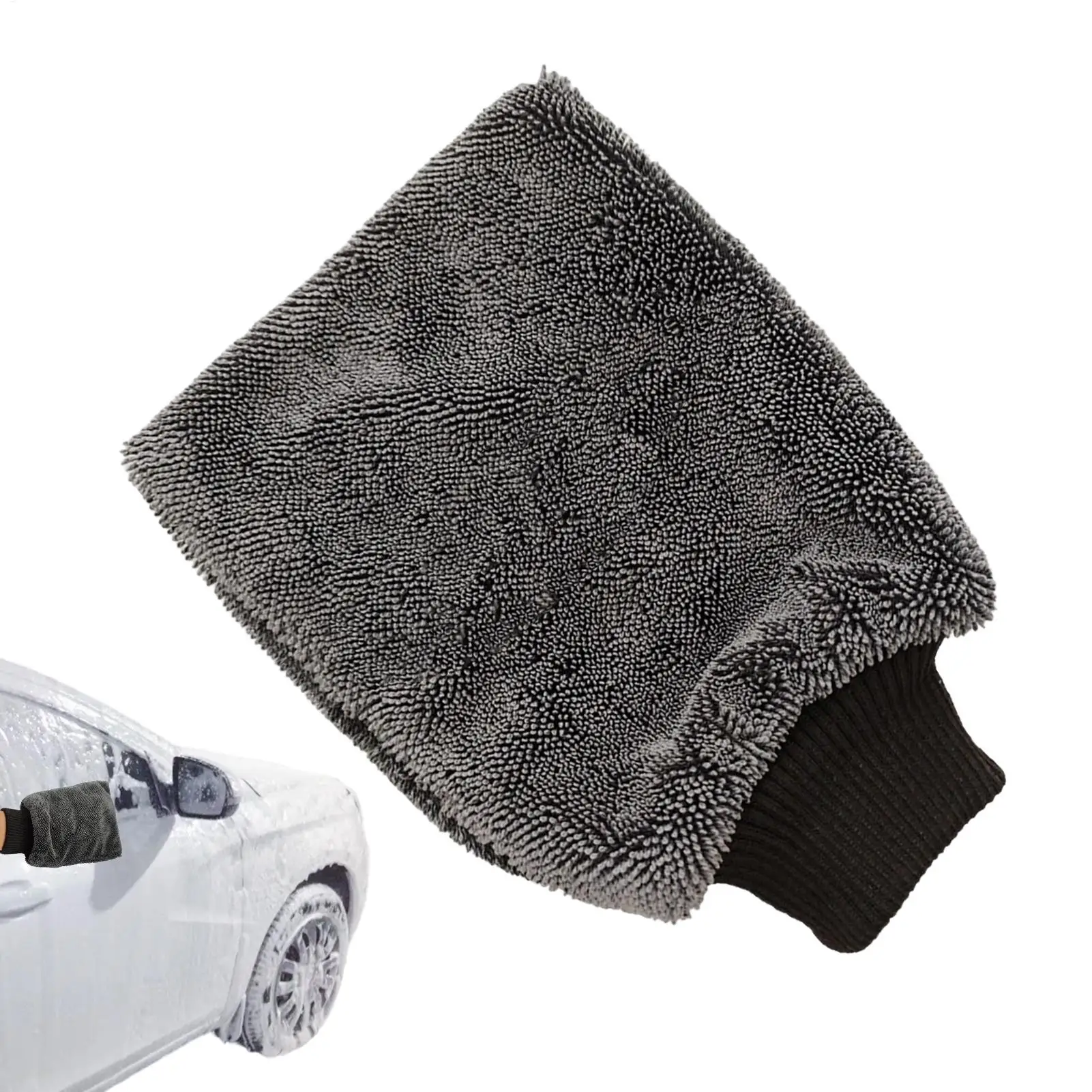 Car Wash Gloves Polyester Yarn Fleece Gloves Washing Wiper Car Cleaning Towel Auto Dust Washer Mitt Car Cleaning Accessories