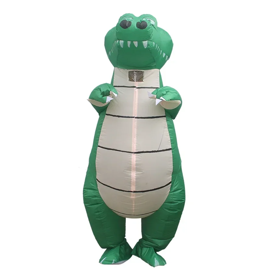 2025 Halloween Costume gonflable Crocodile pour adultes, pourim, mascotte d'halloween et de noël, Costume de Cosplay de fête