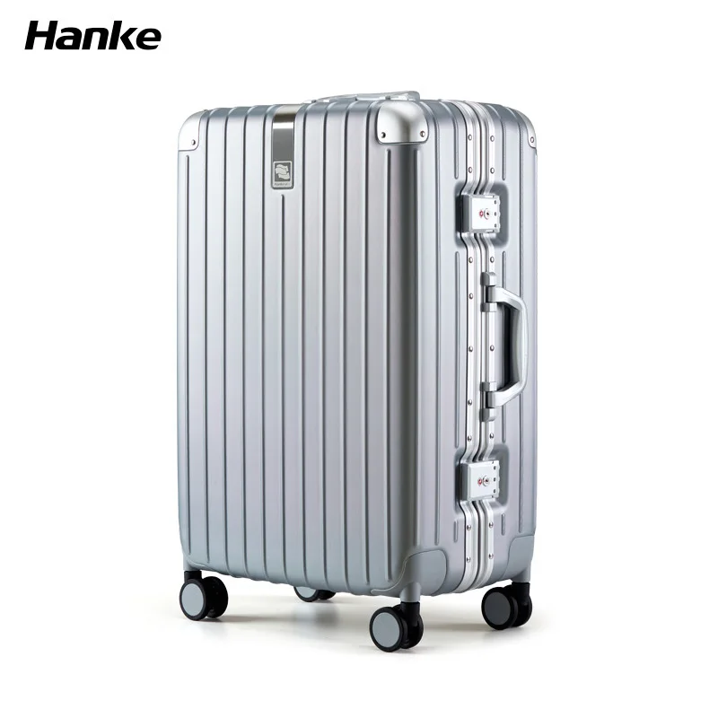 Hanke aluminum frame suitcase, durable boarding travel suitcase, 24 password luggage, women's large capacity