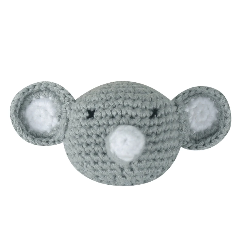 Baby Schnuller Clip DIY Zubehör Häkeln Elefant Gestrickte Perle Säugling Zahnen Spielzeug Rassel Beißring Neugeborenen Dusche