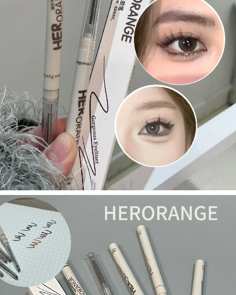 Herorange Eyeliner Gel-Stift Wasserfest Verwischungsfrei Langanhaltend 3D Augen-Make-up für Anfänger – Detail 12