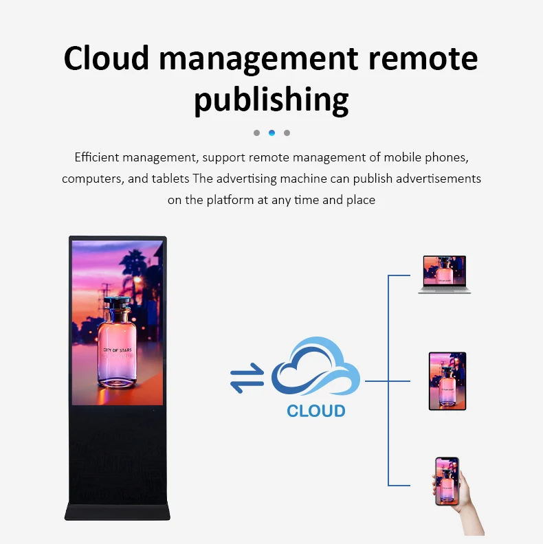 32 43 50 55 65 75 86 98 بوصة 4K الطابق الدائمة لافتات رقمية عرض إعلاني لافتات Lcd وعروض شاشة تعمل باللمس الطوطم