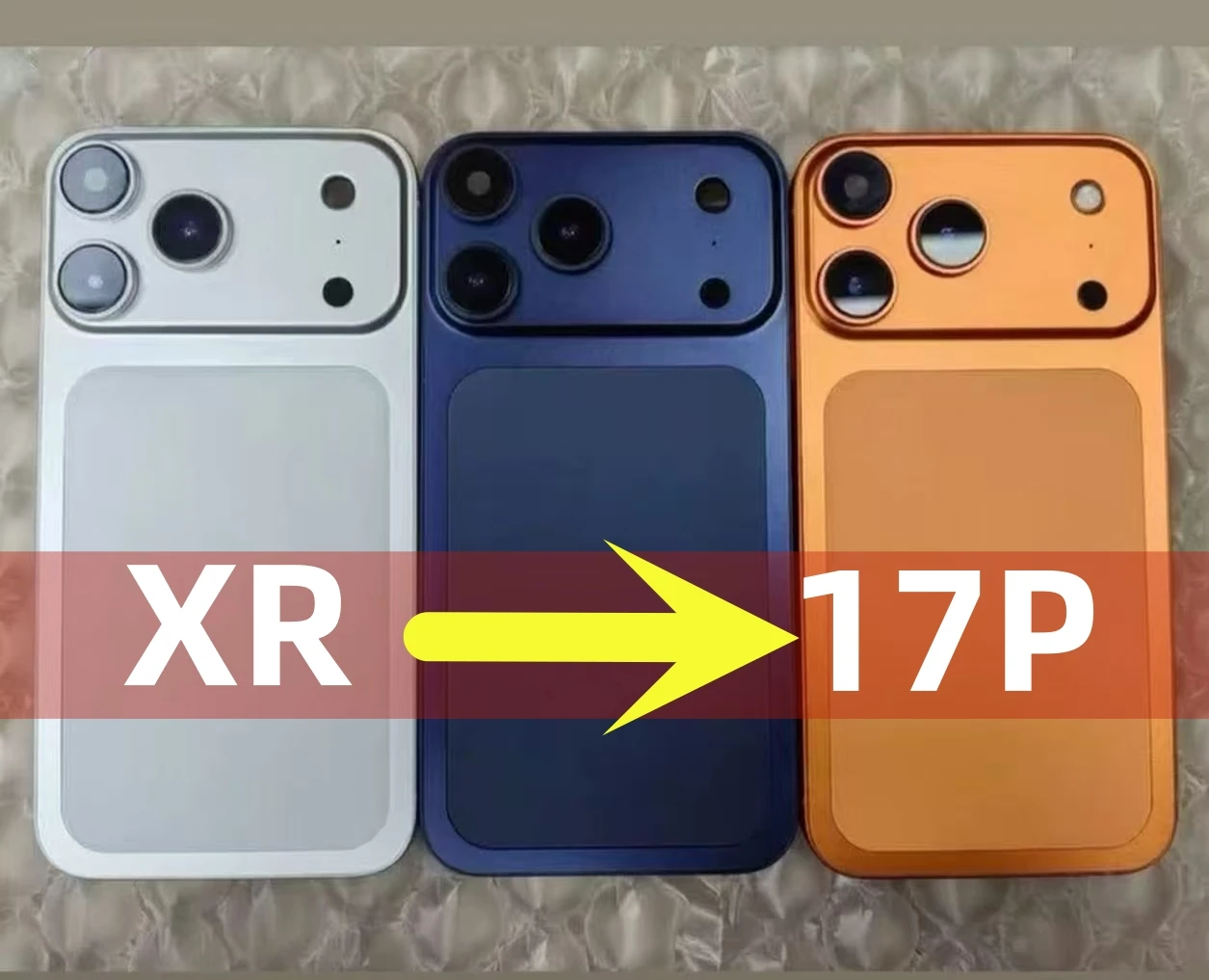 

Полная сборка титанового плоского корпуса «сделай сам» для iPhone XR на 17 Pro, шасси XR, конвертер в блестящий 17 Pro XR, как комплект задней оболочки 17 Pro