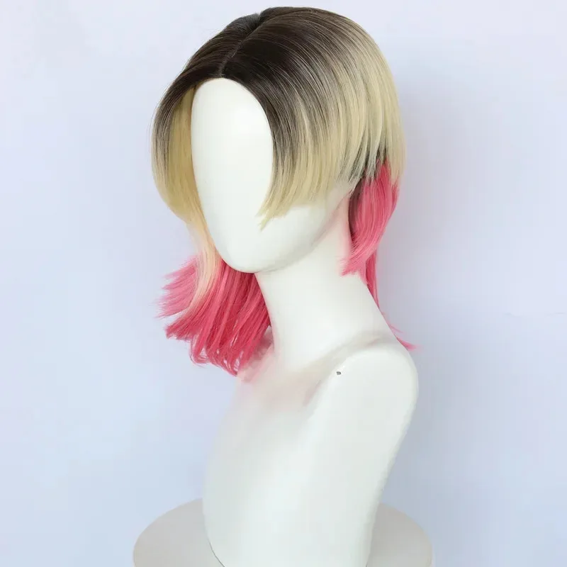 Spiderman Across The Spider Verse Gwen Stacy Cosplay Wig Heat Resistant Synthetic Hair Gwen Cosplay Wig Halloween Party Props