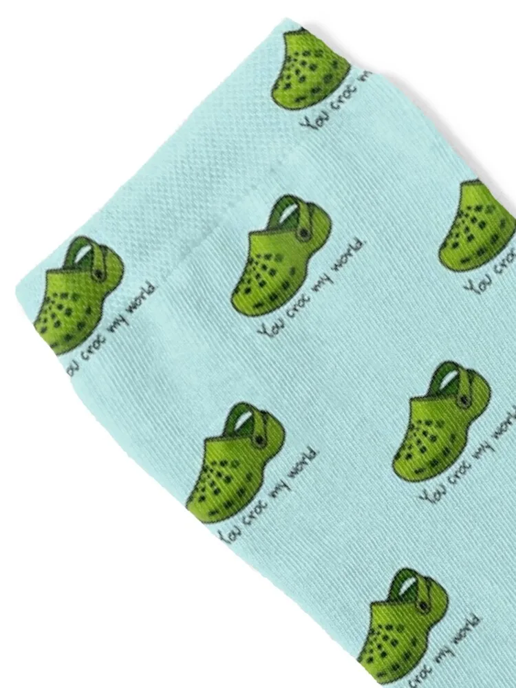 you croc my world, shoes croc Socks soccer anti-slip short valentine gift ideas Thermal man winter Men's Socks Luxury Women's