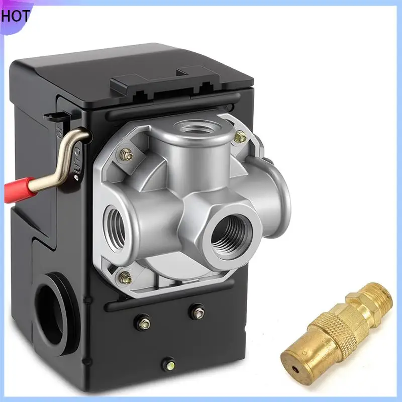 

Воздушный компрессор B45C 135-175, 4-портовый переключатель давления на 20 А с предохранительным предохранительным клапаном 200 фунтов на квадратный дюйм, запасные части NPT 1/4 дюйма