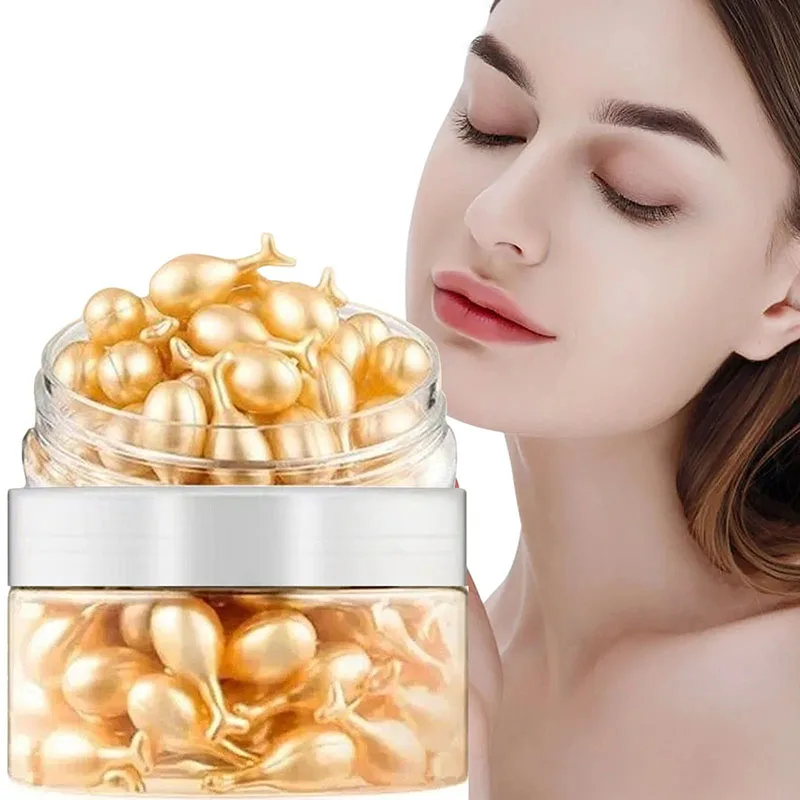 

50Pcs Collagen Face Care Capsules Serum Spot Acne Wrinkle Remover Firming Whitening Hyaluronic Acid Essence Skin Care New style