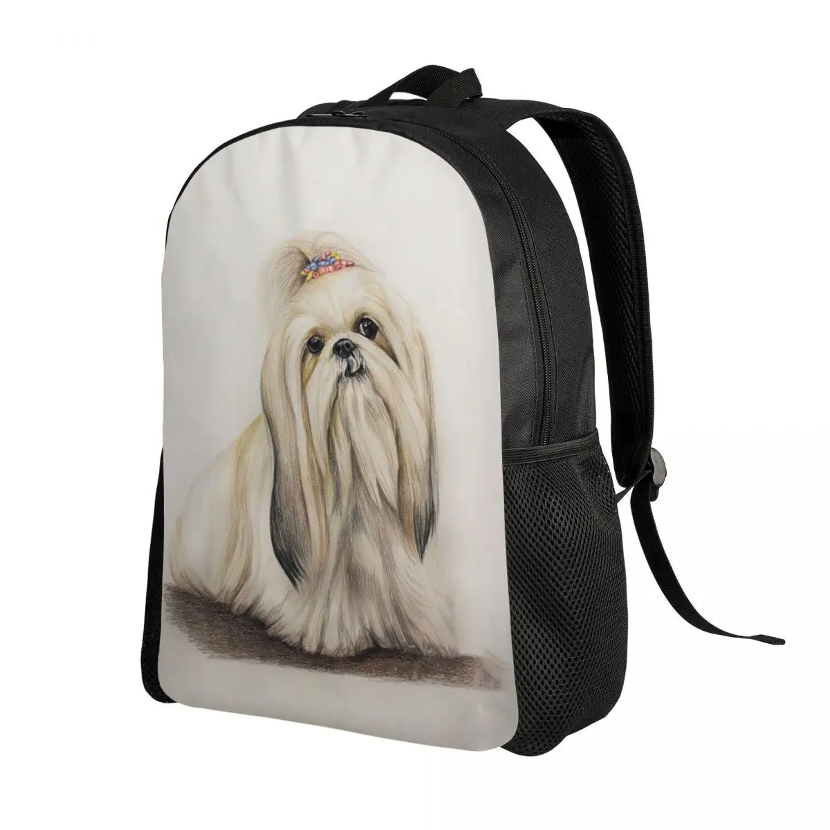 Cute Shih Tzu Puppy Backpacks for Women Men Water Resistant School College Dog Animal Bag Printing Bookbags