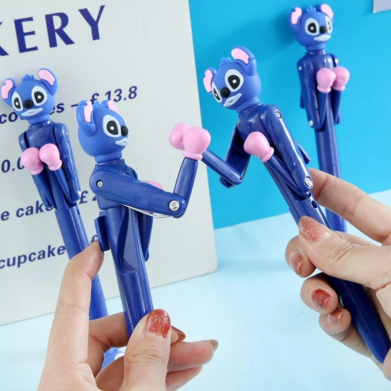 

12 шт./лот Kawaii Stitch боксерская ручка креативные шариковые ручки с синими чернилами рекламные подарки школьные письменные принадлежности