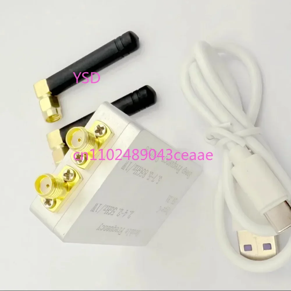 

New 1W WiFi Bluetooth Dual Frequency VCO RF Generator 24ghz 58ghz Dual Antenna Sweep Signal Source