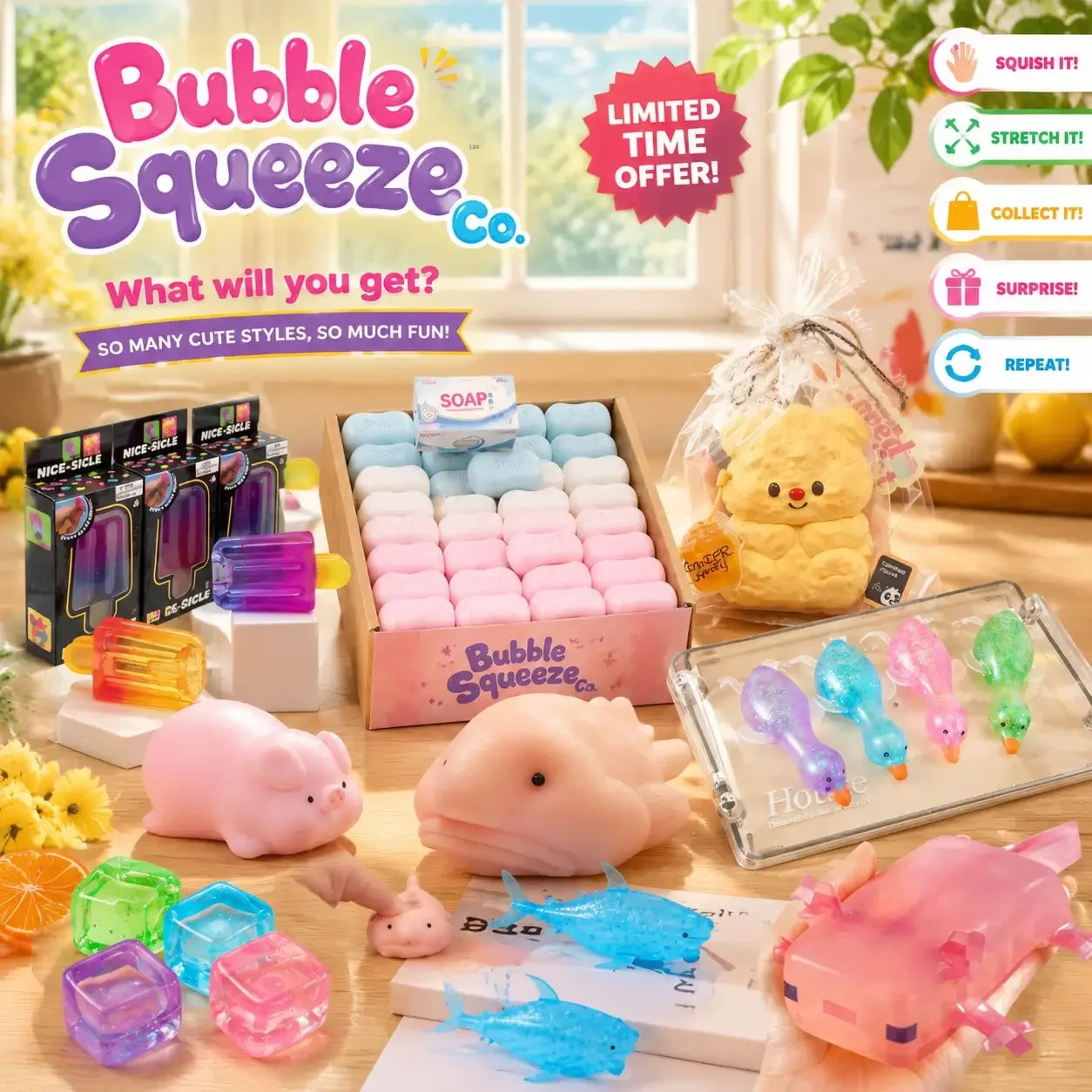 Mystery Box – 1 Draw Per Order | Random 1 Pcs: Maltese Cube, Blue Shark, Maltese Salamander, Lying Pig, Pink Ugly Fish, Maltese Duck, Maltese Ice Pop, Honey Bear, Soap (Blind Box, Uneven Probabilities)