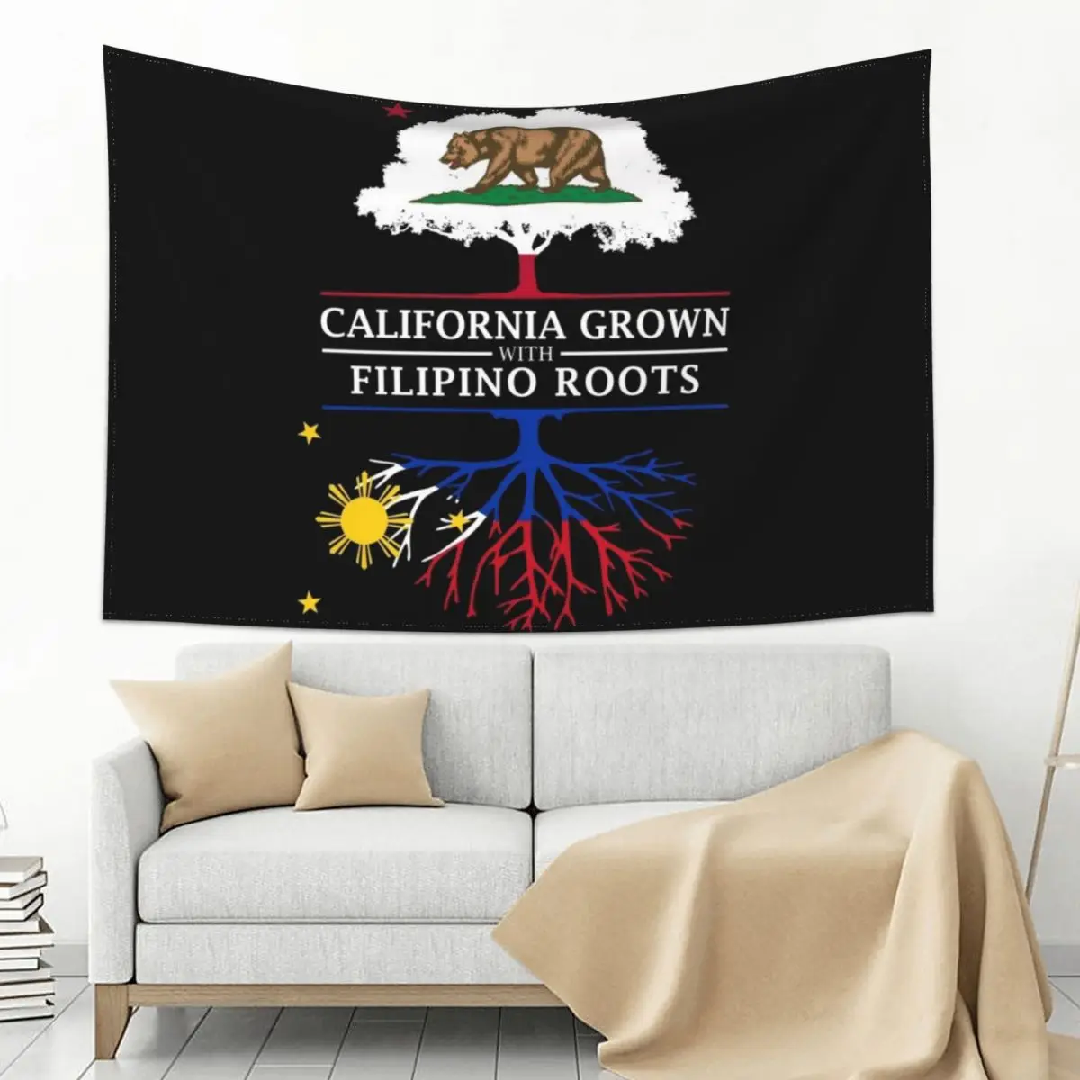 

California Grown with Filipino Roots Tapestry