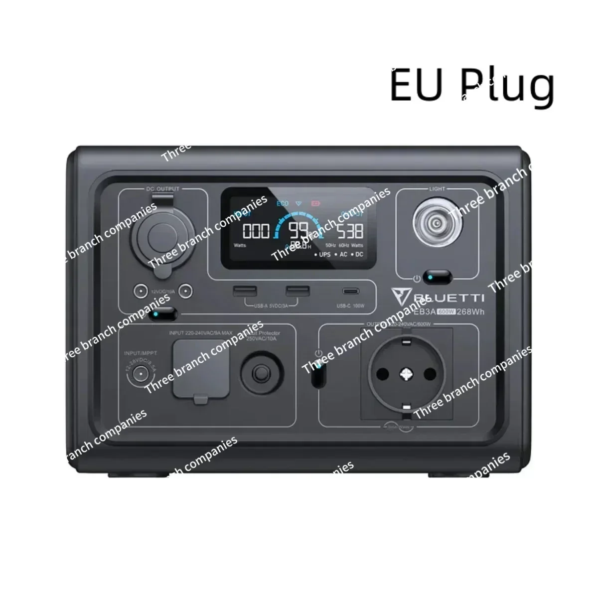 [EU Plug] BLUETTI EB3A 268Wh 600W Portable Power Station Solar Generator LiFePO4 Battery Camping Fishing RV UPS Power Bank