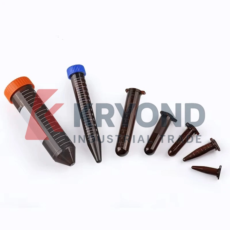Experimental Brown Centrifuge Tube EP Plastic Tube 0.5/1.5/2/10/15/50ml 50~1000pcs Original Product