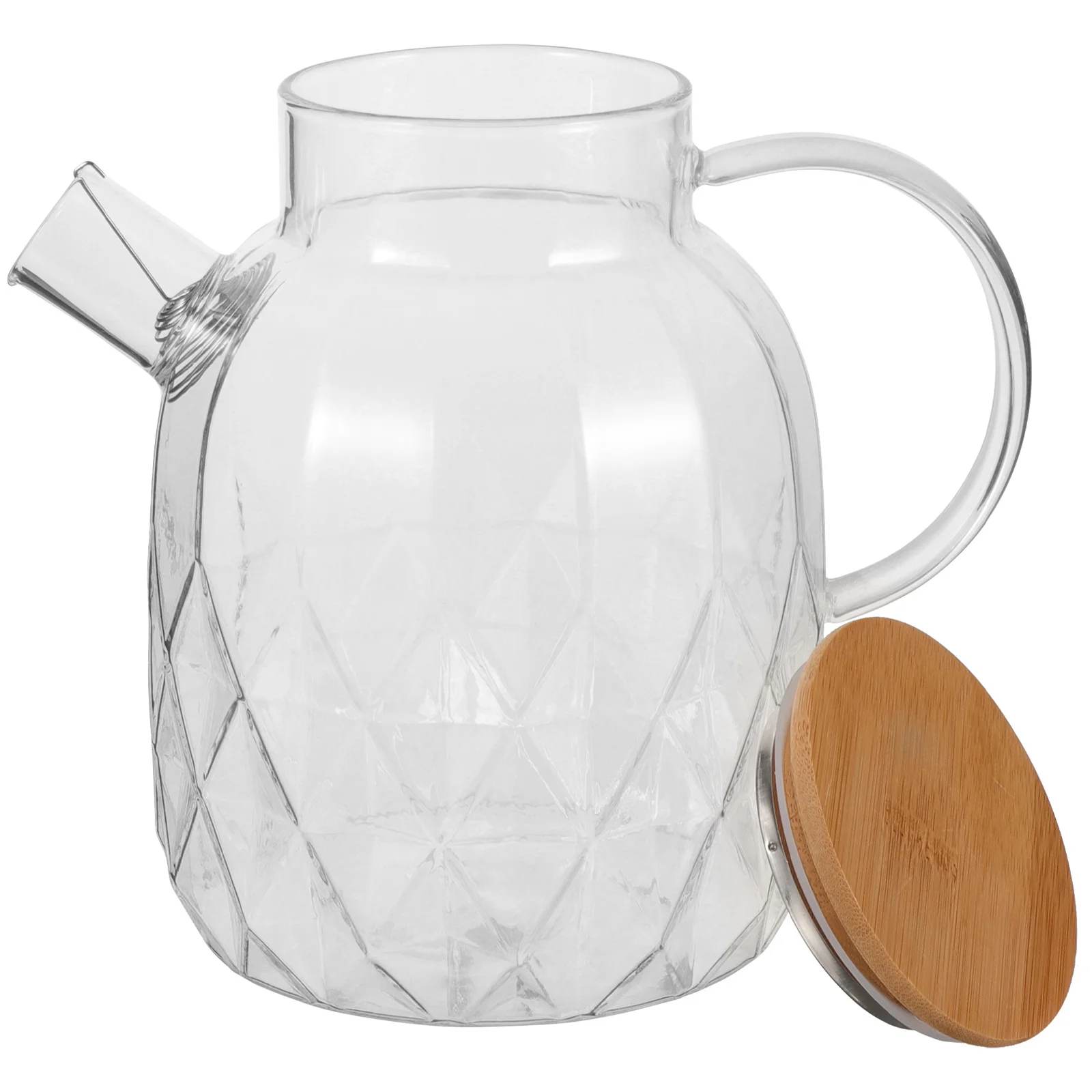 

Elegant Glass Pitcher Safe Material Transparent Appearance Easy Clean Large Capacity Tea Jug Juice Container Home