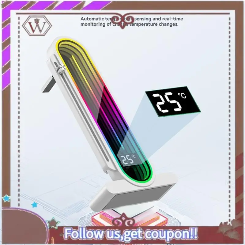 ABBG-Graphics Card Anti-Sag Bracket With ARGB Sync Temperature Display Adjustable Height, 5V 3Pin A