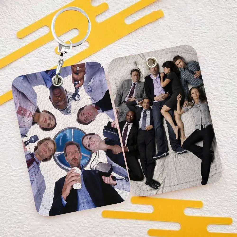 

Medical Drama House Personalised Leather Card Holder Keychain Fits Bank Subway Bus Cards