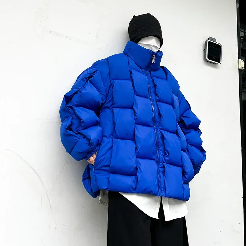 2023 koreanische Mode dicke Winter jacke Männer Parkas Jacke Männer Outwear Mäntel fester Stehkragen Wind jacke Baumwolle gepolsterte Jacke