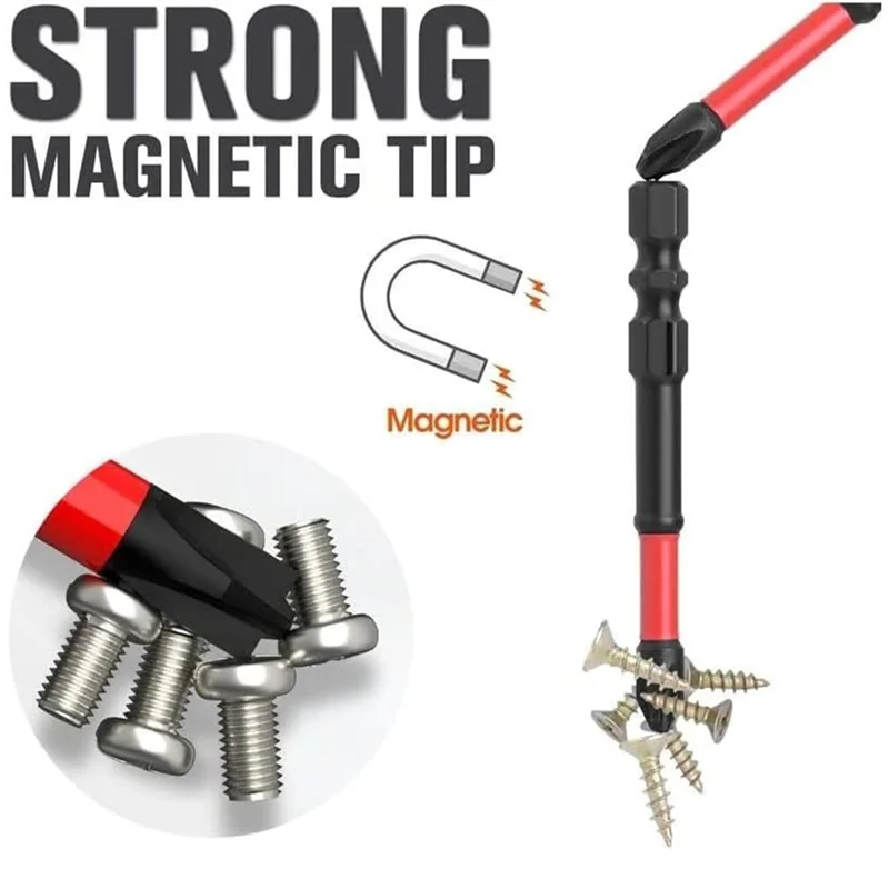 

RMWIN-FPH2 Impact Screwdriver Bit Set- Slotted Heads 65Mm 110Mm, Magnetic CNC Machined Tips, 1/4 Inch Hex Shank