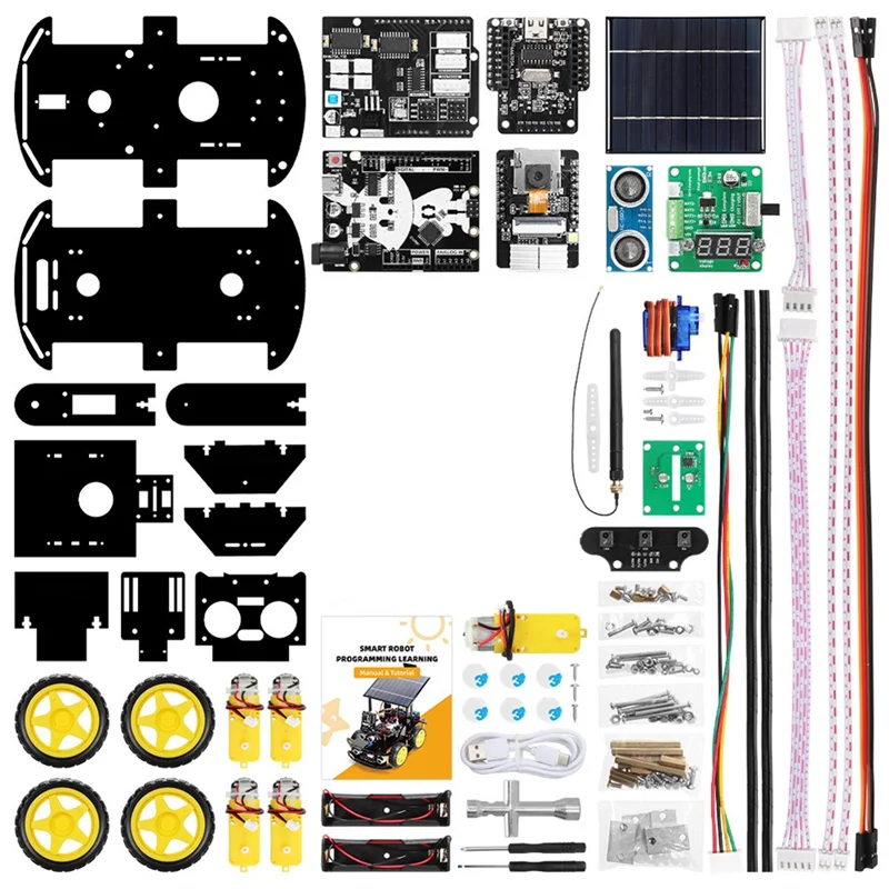 Efficient-ESP32-CAM Kit di programmazione per auto intelligente Telecamera solare Programmazione Educazione Auto robot Programmazione intelligente Auto robot educativa