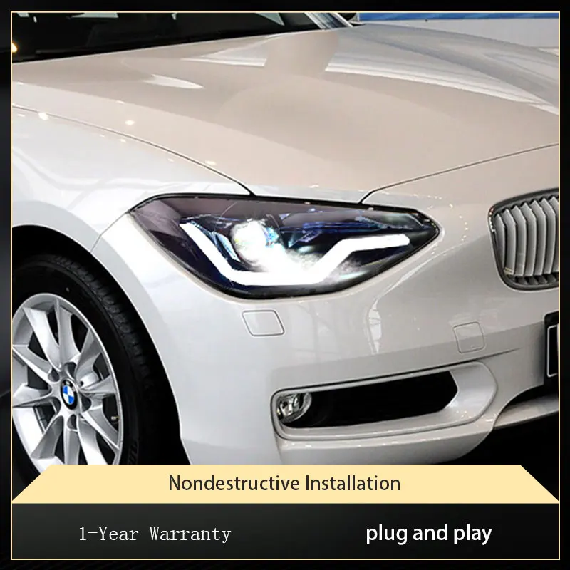 

A Pair of Car Stuff Modified For BMW 1 Series F20 120i 130i 2012-2014 Front Light DRL Head Lamp LED Plug And Play Tool Accessory