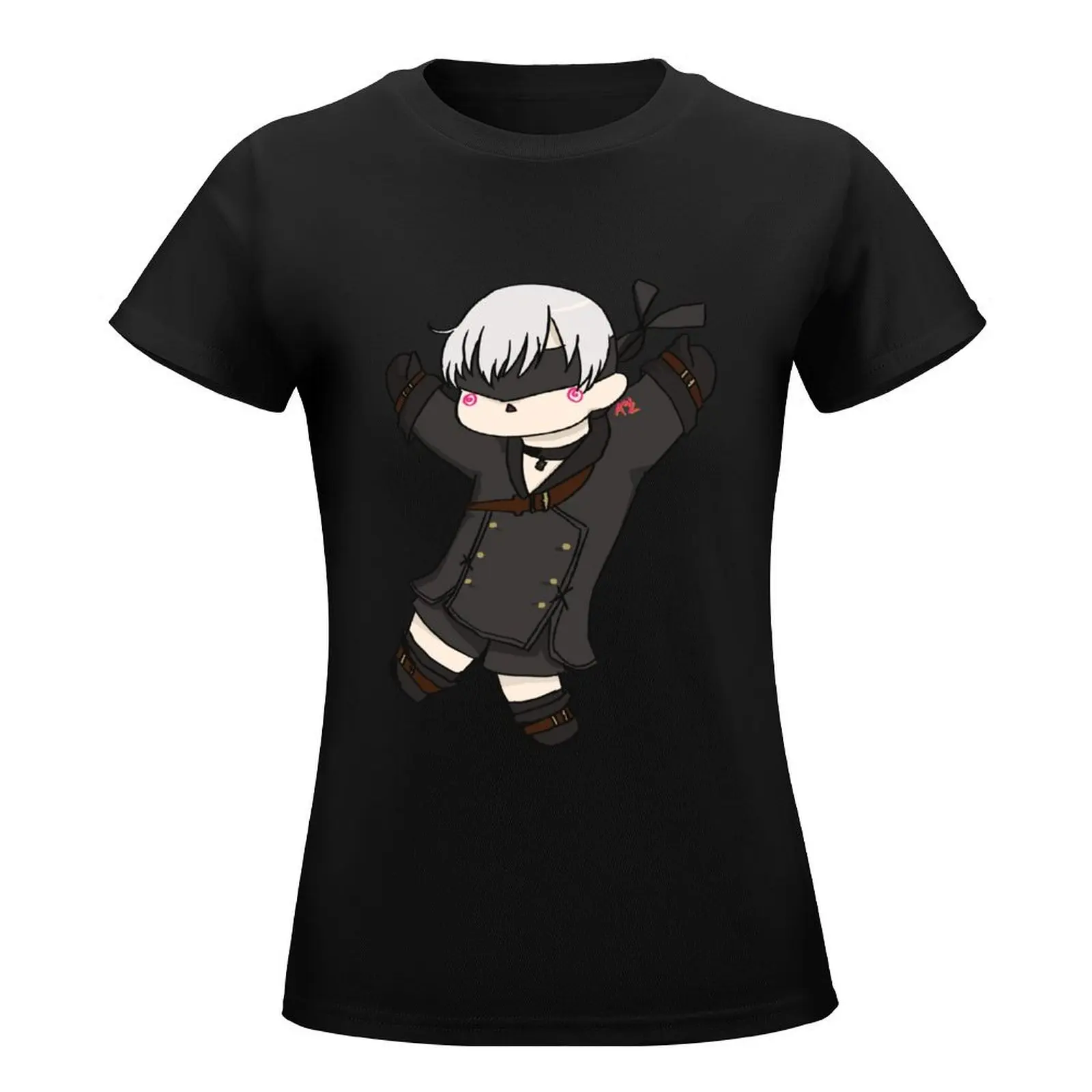 Chibi 9S- Nier Automata T-Shirt animal print shirt for girls korean fashion Top Women